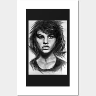 Barbara, charcoal sketch Posters and Art